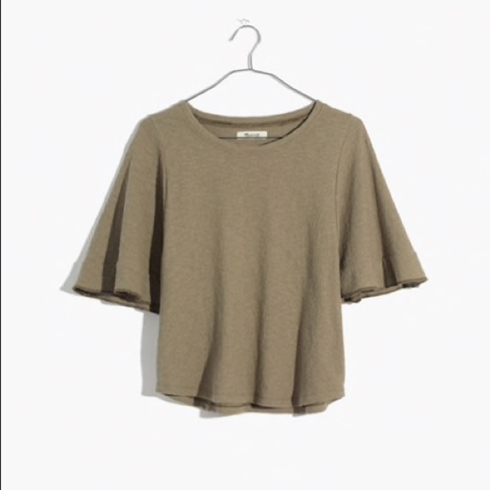 Madewell Green Flutter Sleeve - Women’s XXS